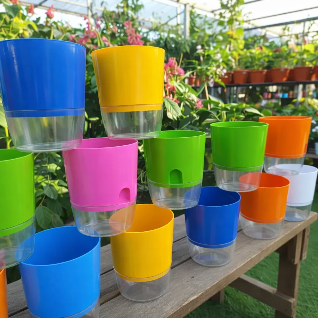 Self Watering Green Pots for Plants