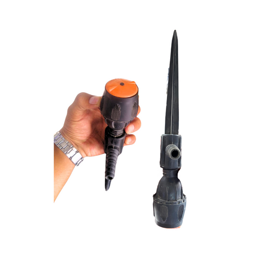 Protable sprinkler irrigator stick like for gardening use