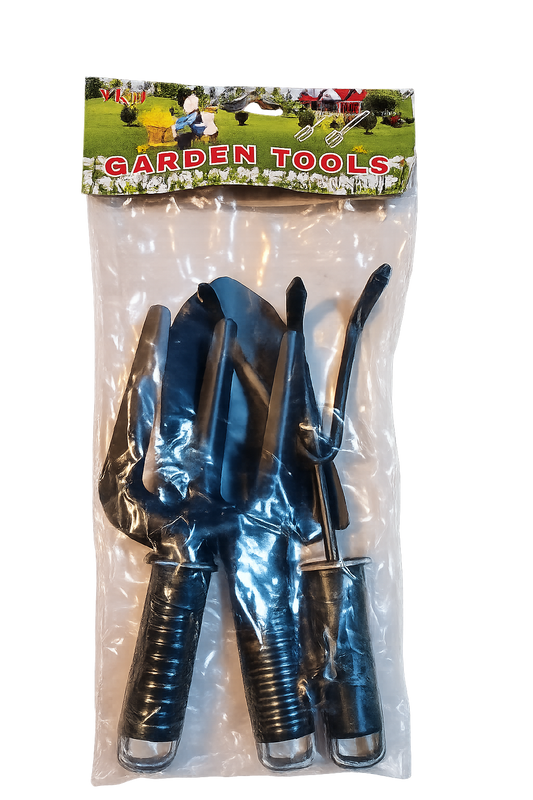 3 Pcs Garden Hand Tools Set – Trowel, Transplanter & Cultivator | Heavy Duty Gardening Kit