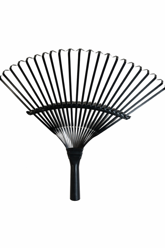 Premium Metal Fan Rake – Perfect for Leaves & Garden Cleaning