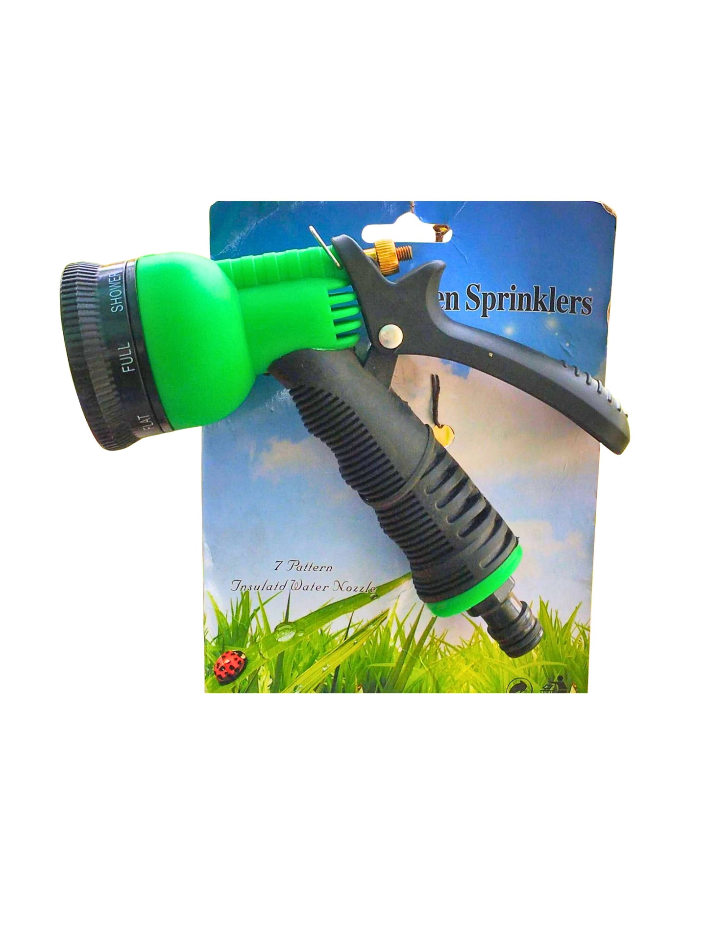 Portable High-Pressure Garden Hose Nozzle – 8 Spray Patterns, Thumb Control On/Off, Ideal for Car Wash & Garden Watering